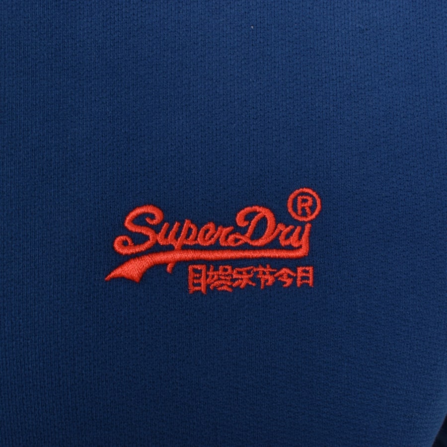 Superdry Blue Essential Logo 100 Cotton Hoodie X Large Mens